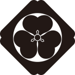 隅入り鉄砲角に片喰紋