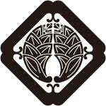 隅入り蔓角に抱き茗荷紋