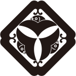 隅入り蔓角に三つ雁金紋