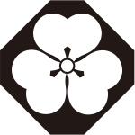 隅切り地抜き片喰紋