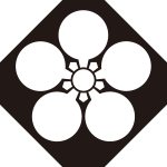 隅切り角持ちに地抜き加賀梅鉢紋