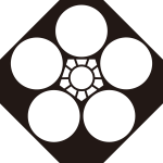 隅切り角持ちに地抜き梅鉢紋