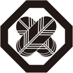 隅切り角に違い鷹の羽紋