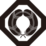 隅切り角に抱き鷹の羽紋