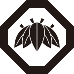 隅切り角に五枚笹紋