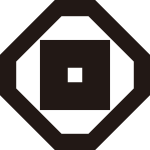 隅切り角に平釘抜紋