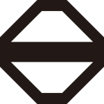 隅切り角に一つ引き紋