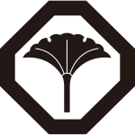 隅切り角に一つ銀杏紋