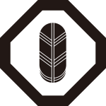 隅切り角に一つ鷹の羽紋