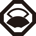 隅切り角に陰陽重ね地紙紋