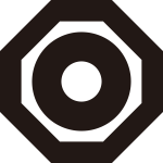 隅切り角に蛇の目紋