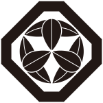 隅切り角に九枚笹紋