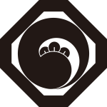 隅切り角に右一つ丁子巴紋