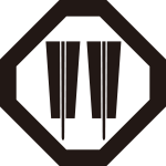 隅切り角に並び扇紋