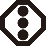 隅切り角に竪三つ星紋