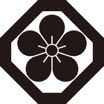 隅切り角に梅紋