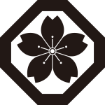 隅切り角に山桜紋