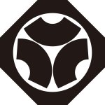 隅切り鉄砲角に三つ地紙紋