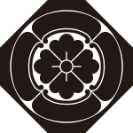隅切り鉄砲角に四方木瓜紋