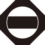 隅切り鉄砲角打ちに一つ引き紋