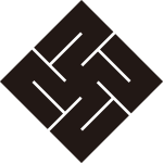 隅立て左万字崩し紋