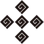 隅立て市松稲妻紋