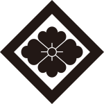 隅立て角に花菱紋