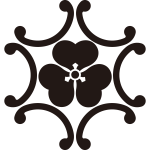 隅立て外六つ鐶に片喰紋