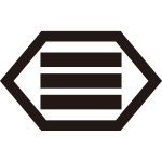 垂れ六角に三つ引き紋