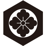 鉄砲亀甲に花角紋