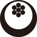 月輪に豆七曜紋