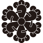 繋ぎ六つ丁子紋