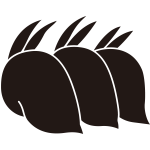 後ろ向き三つ並び兎紋