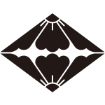 割り対い花菱紋