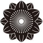 八重向う花鉄線紋