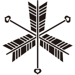 矢尻付き三本違い矢紋