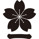 山桜に一文字紋