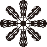 八つ鷹の羽車紋