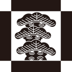 寄せ角に三階松紋