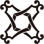 四つ組み琴柱紋