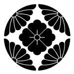 四割菊に花角紋