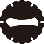 雪に地抜き一文字紋