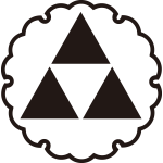 雪輪に三つ鱗紋