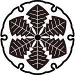 雪輪に六つ薺紋