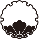 雪輪に覗き唐花紋