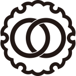 雪輪に輪違い紋